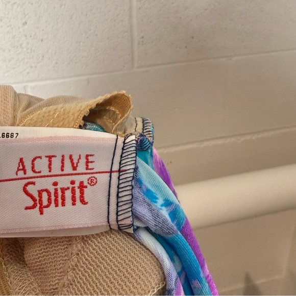 Vintage NWT Vibrant Blue and Purple One Piece Skirt Swimwear with Floral Design - Picture 6 of 8